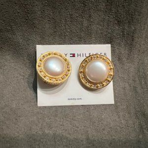 Tommy Hilfiger Faux Pearl Clip-On Earrings